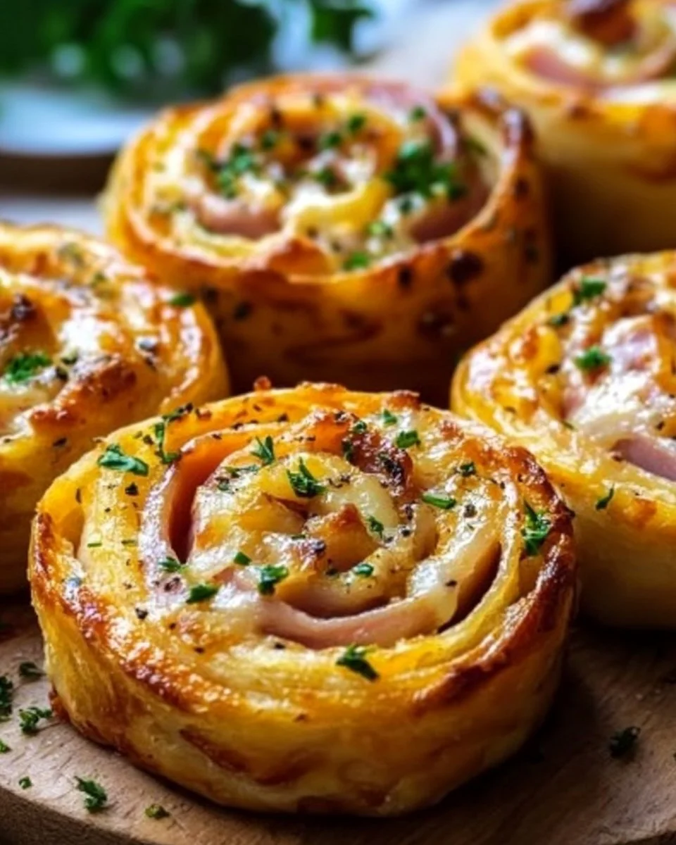 Easter Ham and Cheddar Pinwheels - Flavoritely