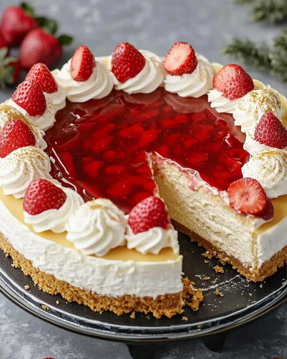 Slice of creamy eggnog cheesecake topped with whipped cream and nutmeg