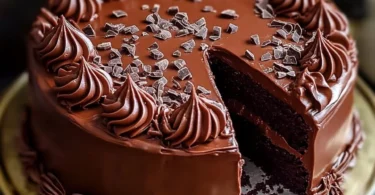 Elegant Chocolate Symphony Cake with rich layers and velvety frosting