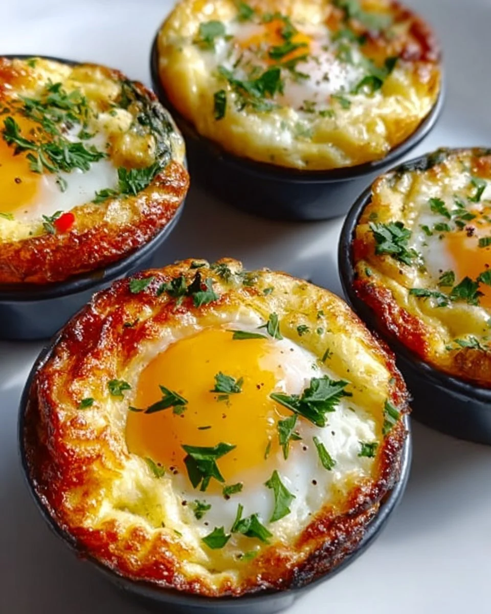 Fluffy cottage cheese egg muffins baked in a muffin tin for a healthy breakfast option.