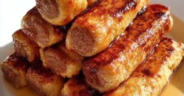 Delicious French Toast Roll-Ups filled with sweet ingredients