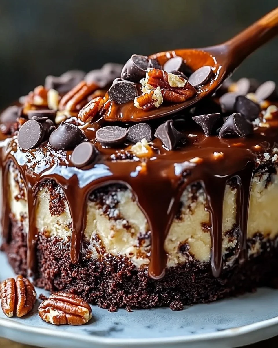 German Chocolate Poke Cake