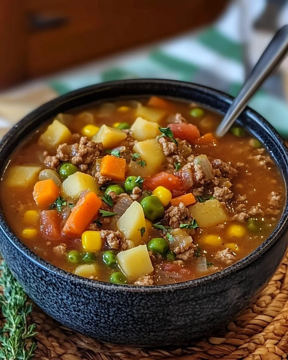 Hearty Crockpot Cowboy Soup