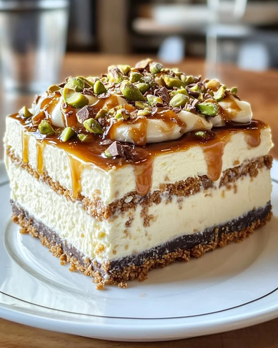 Heavenly Pistachio White Chocolate Cheesecake