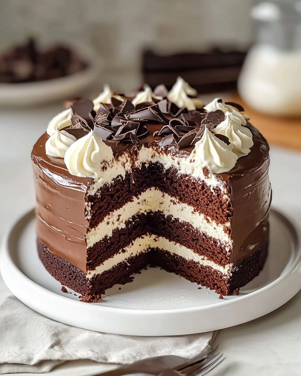 Hershey's Chocolate Cake with Cream Cheese Filling