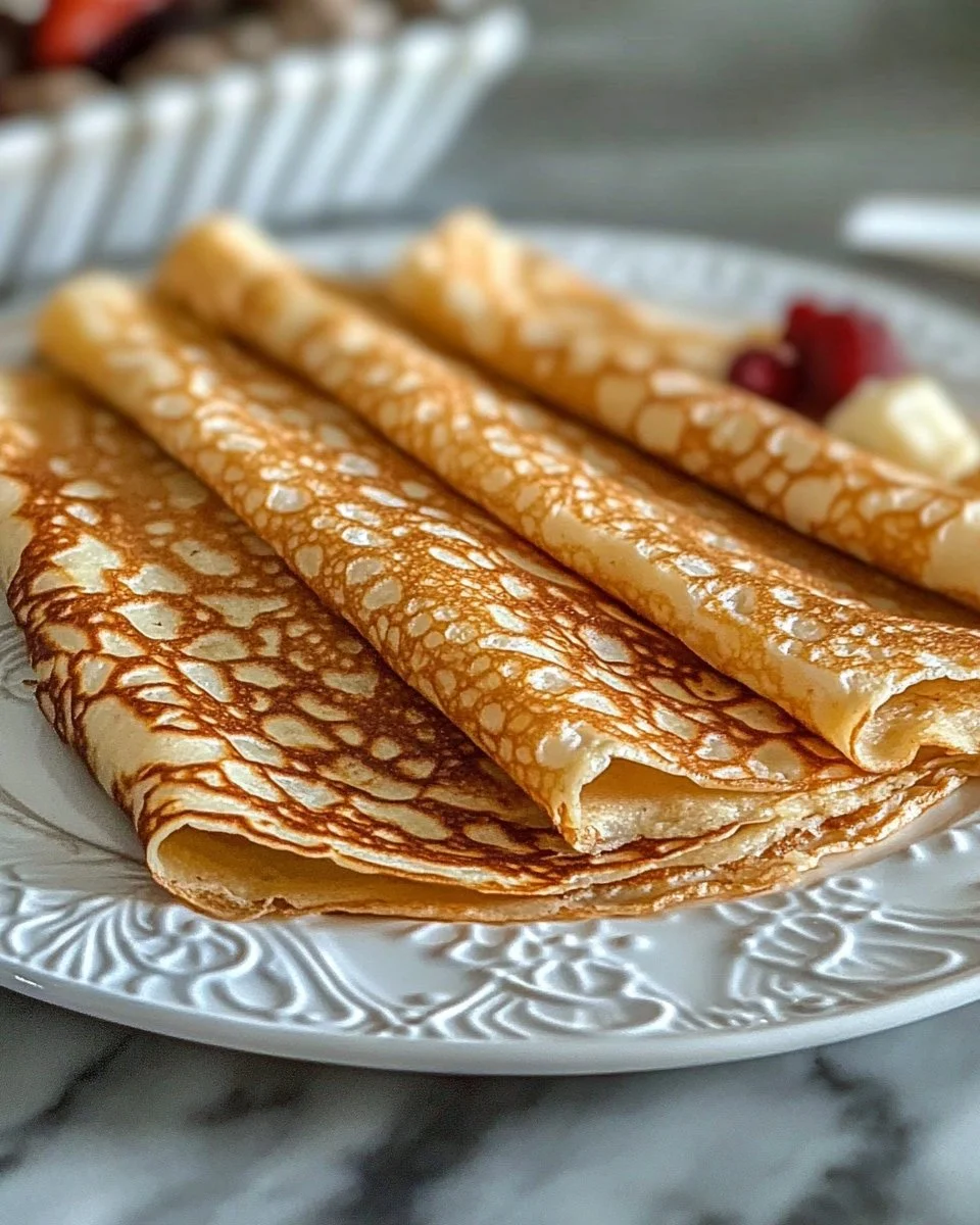 Homemade Oatmeal Crepes