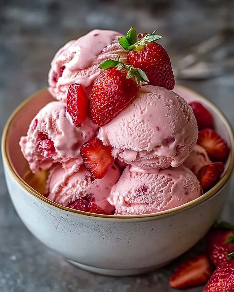 Homemade Strawberry Ice Cream