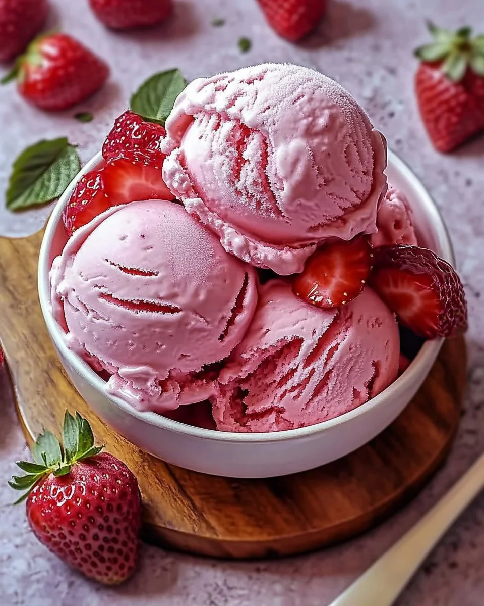 Homemade Strawberry Ice Cream