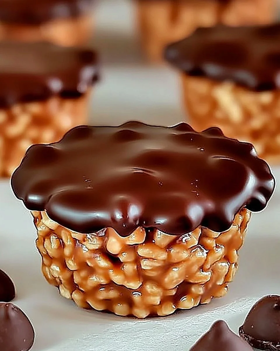 Irresistible Chocolate Peanut Butter Rice Krispie Cups