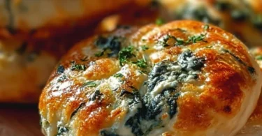 Delicious spinach cottage cheese bagels served on a plate