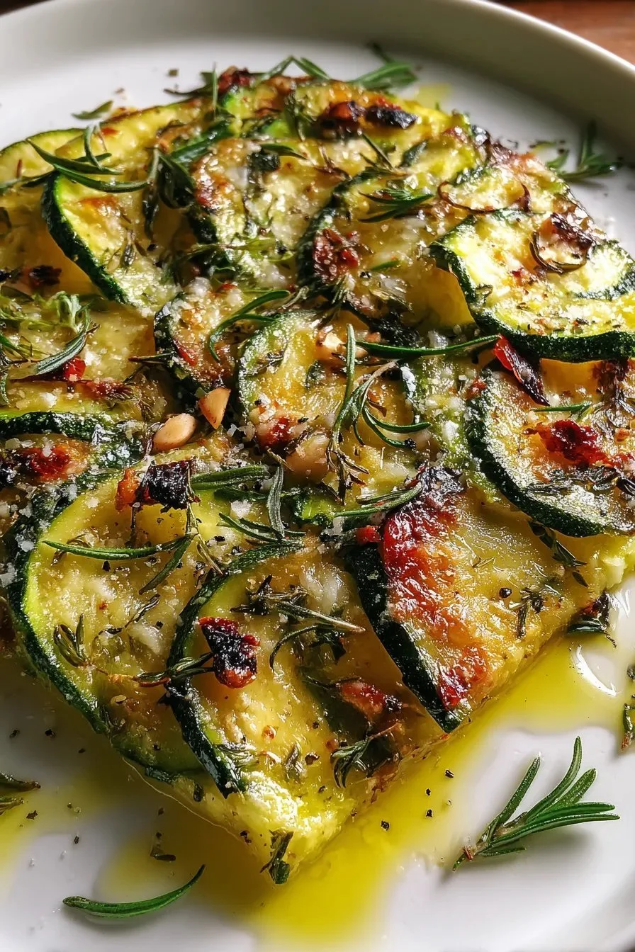 Italian Zucchini Cake with cream cheese frosting and fresh herbs