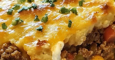 Delicious John Wayne Casserole served in a rustic dish.