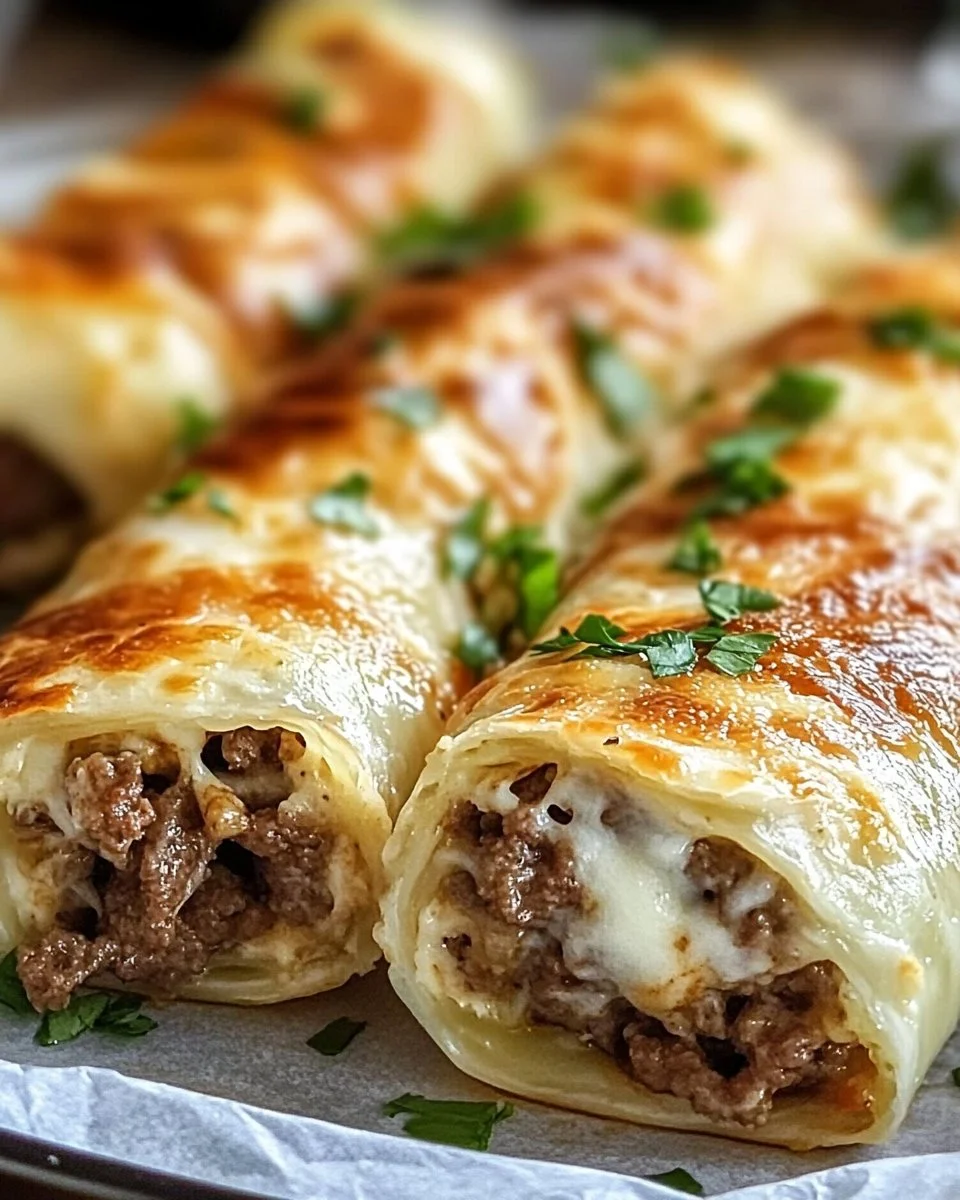 Keto Philly Cheesesteak Roll Ups served on a plate with toppings