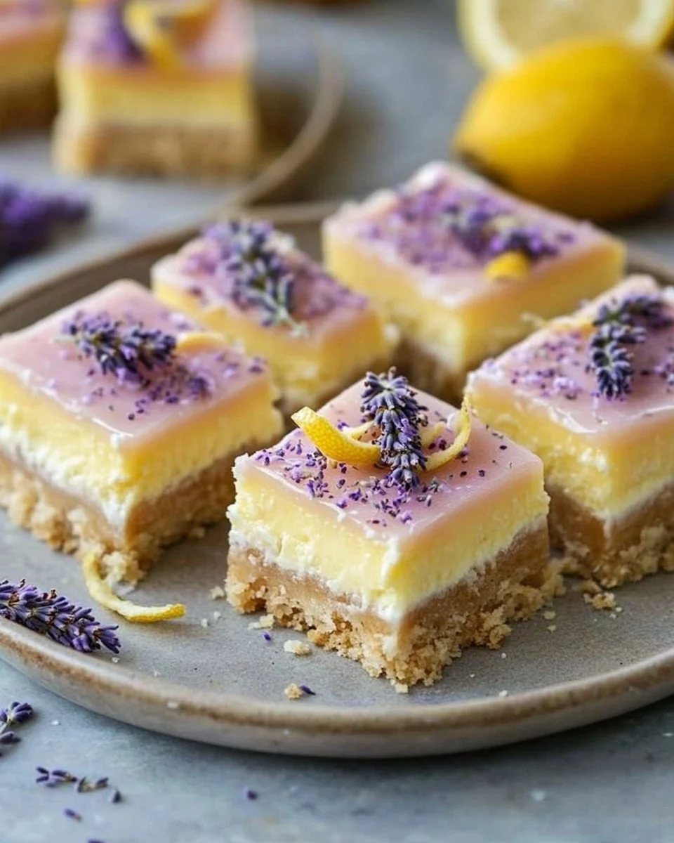 Lavender Lemon Cream Bars