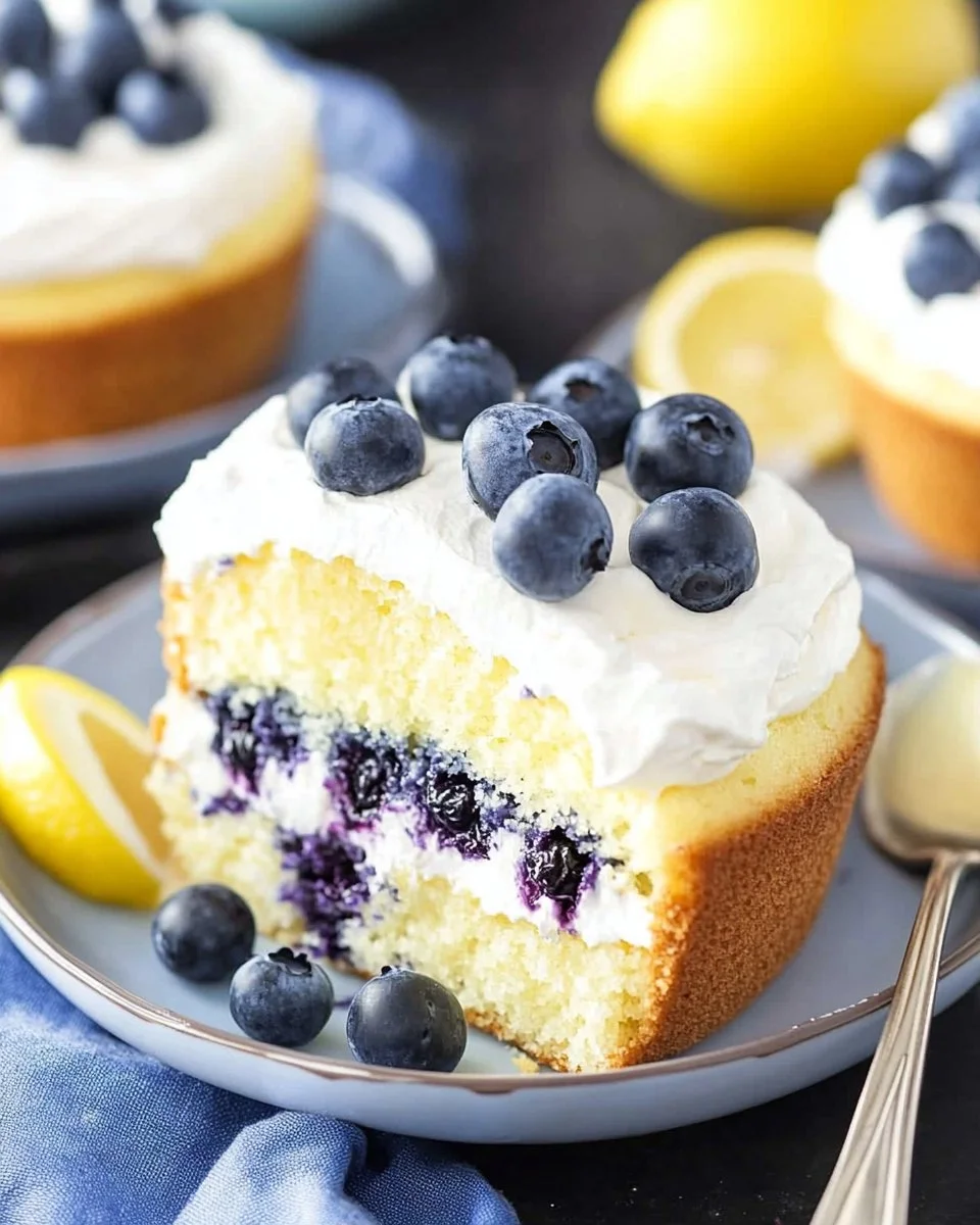 Lemon Blueberry Cake with Mascarpone Frosting