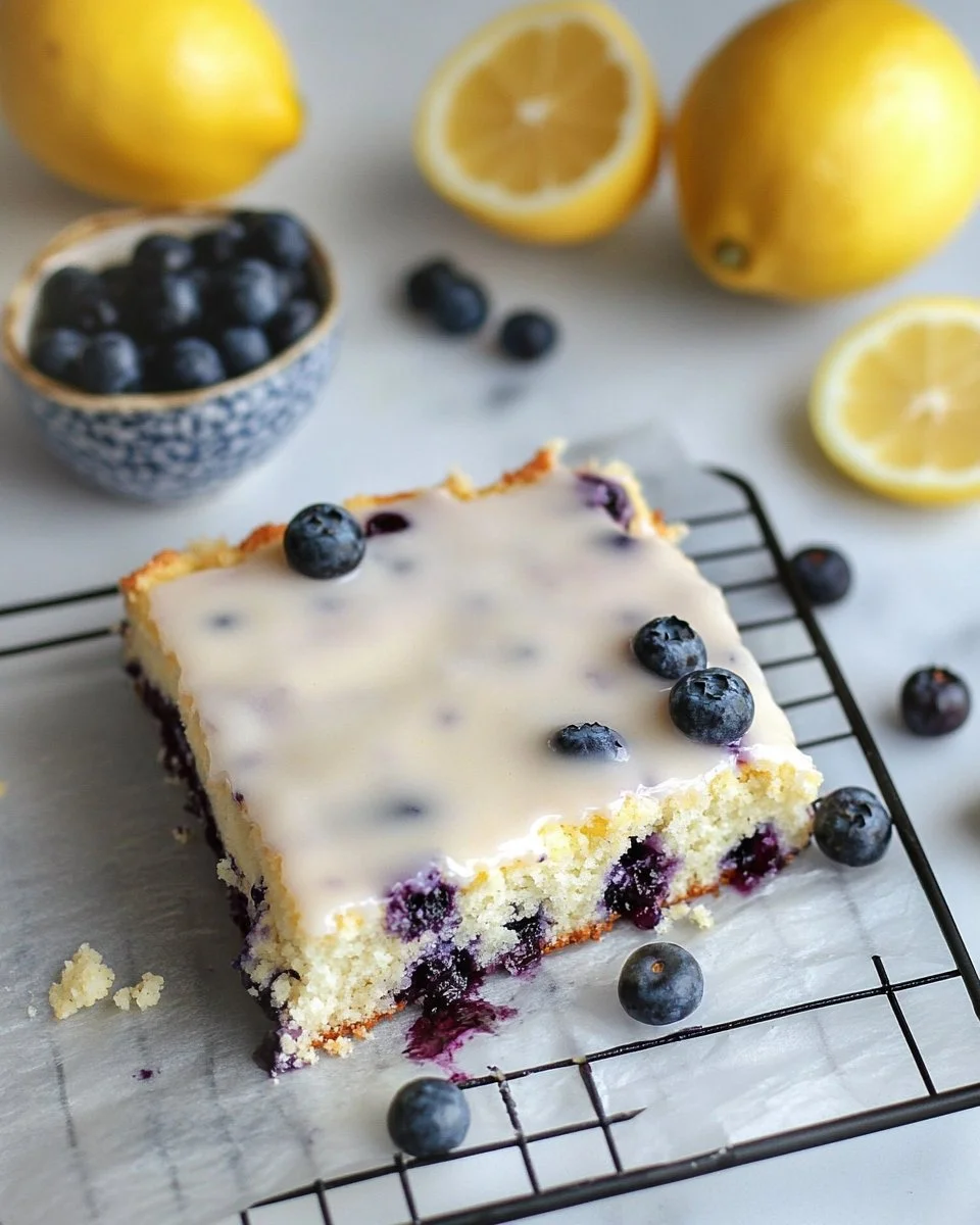Lemon Blueberry Sheet Cake
