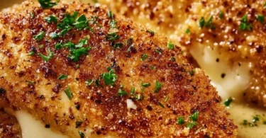 Parmesan Crusted Chicken served at Longhorn Steakhouse, golden and crispy.