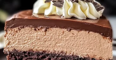 Delicious homemade Magic Cake with layers of cream, custard, and sponge.
