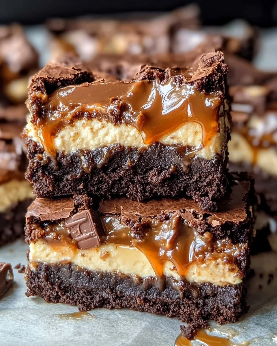 Milky Way Caramel Cheesecake Brownies