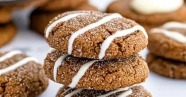 Delicious homemade molasses cookies on a rustic wooden table