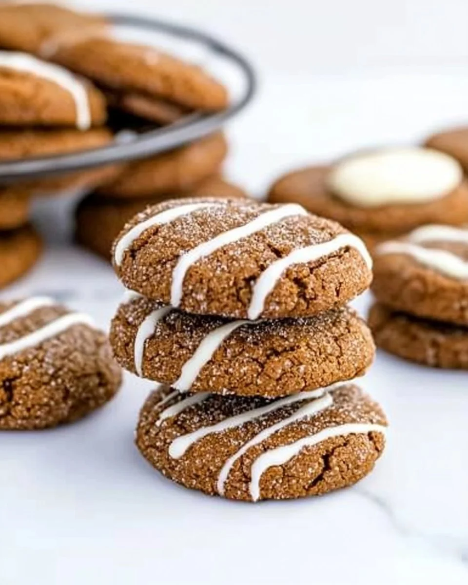Delicious homemade molasses cookies on a rustic wooden table
