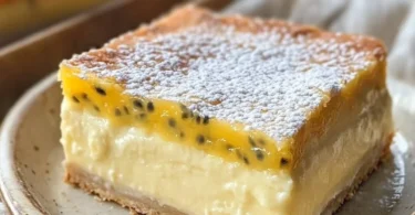 Old-Fashioned Vanilla Slice dessert with creamy filling and flaky pastry