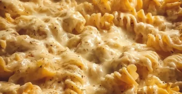 One-Pan White Cheddar Mozzarella Pasta Delight served in a bowl