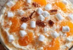 Delicious Orange Dreamsicle Salad with oranges, yogurt, and crunchy toppings