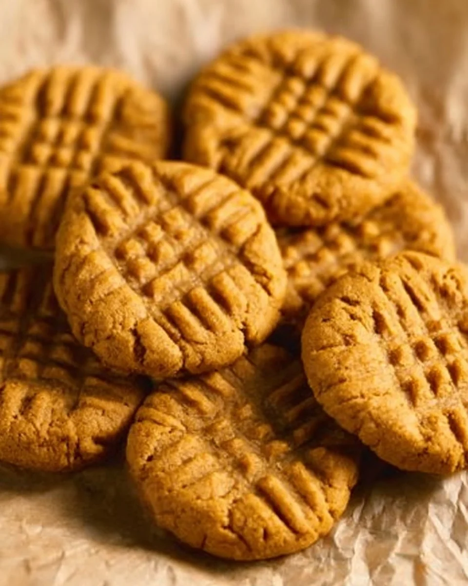 Delicious homemade peanut butter cookies on a plate