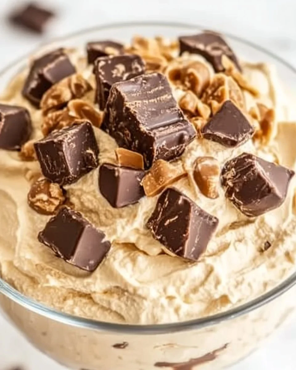 Delicious Peanut Butter Fluff dessert in a bowl with a creamy texture