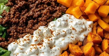 Healthy Protein Taco Bowl with vibrant toppings and ingredients