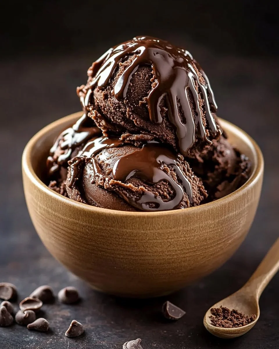 Rich Homemade Chocolate Ice Cream