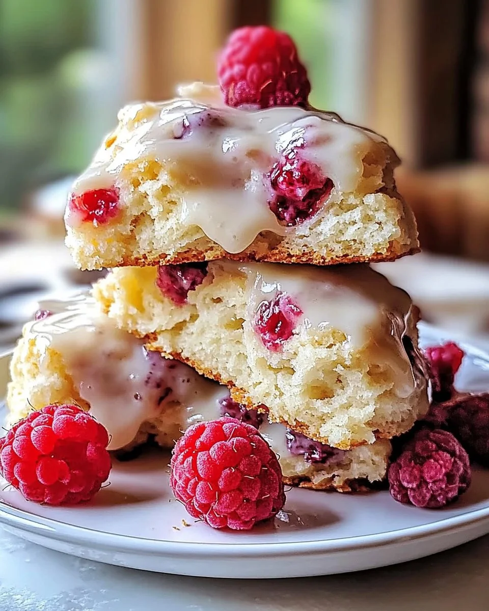 Ridiculously Easy Lemon Raspberry Scones