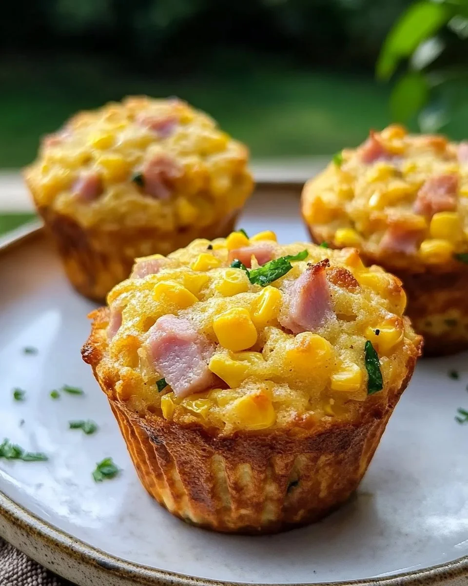 Savoury Ham and Corn Muffins