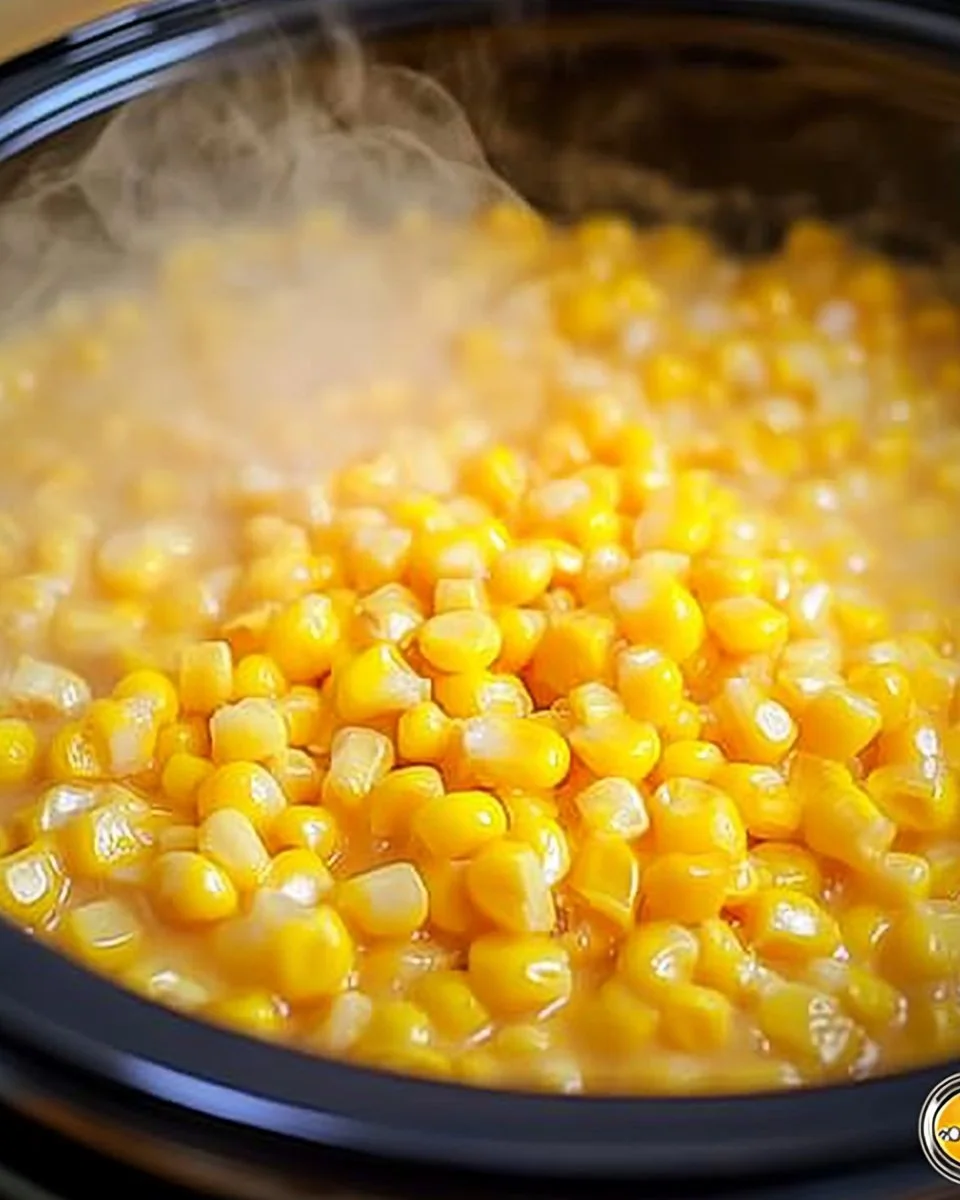 Slow Cooker Cheddar Corn
