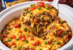 Delicious Slow Cooker John Wayne Casserole ready to serve.
