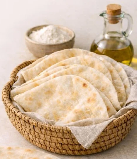 Soft & Puffy Arabic Bread (Kuboos)