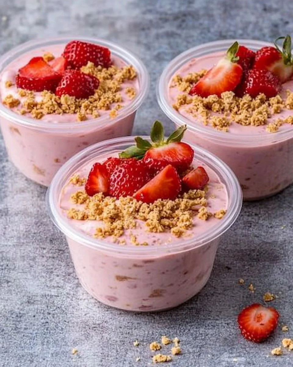 Strawberry Cheesecake Protein Pudding Cups
