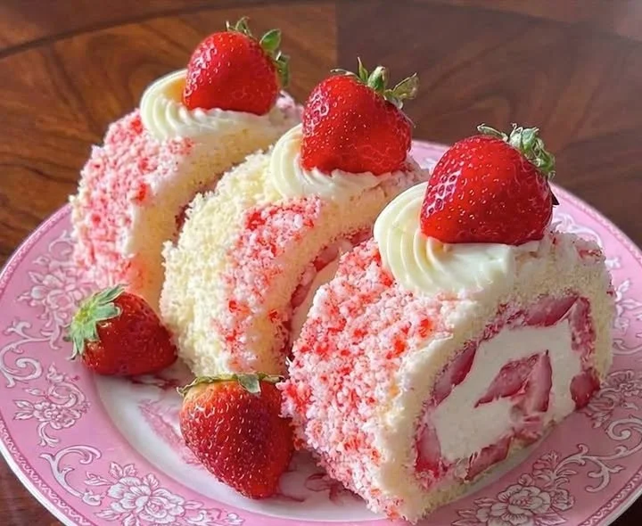 Strawberry Shortcake Cheesecake Rolls