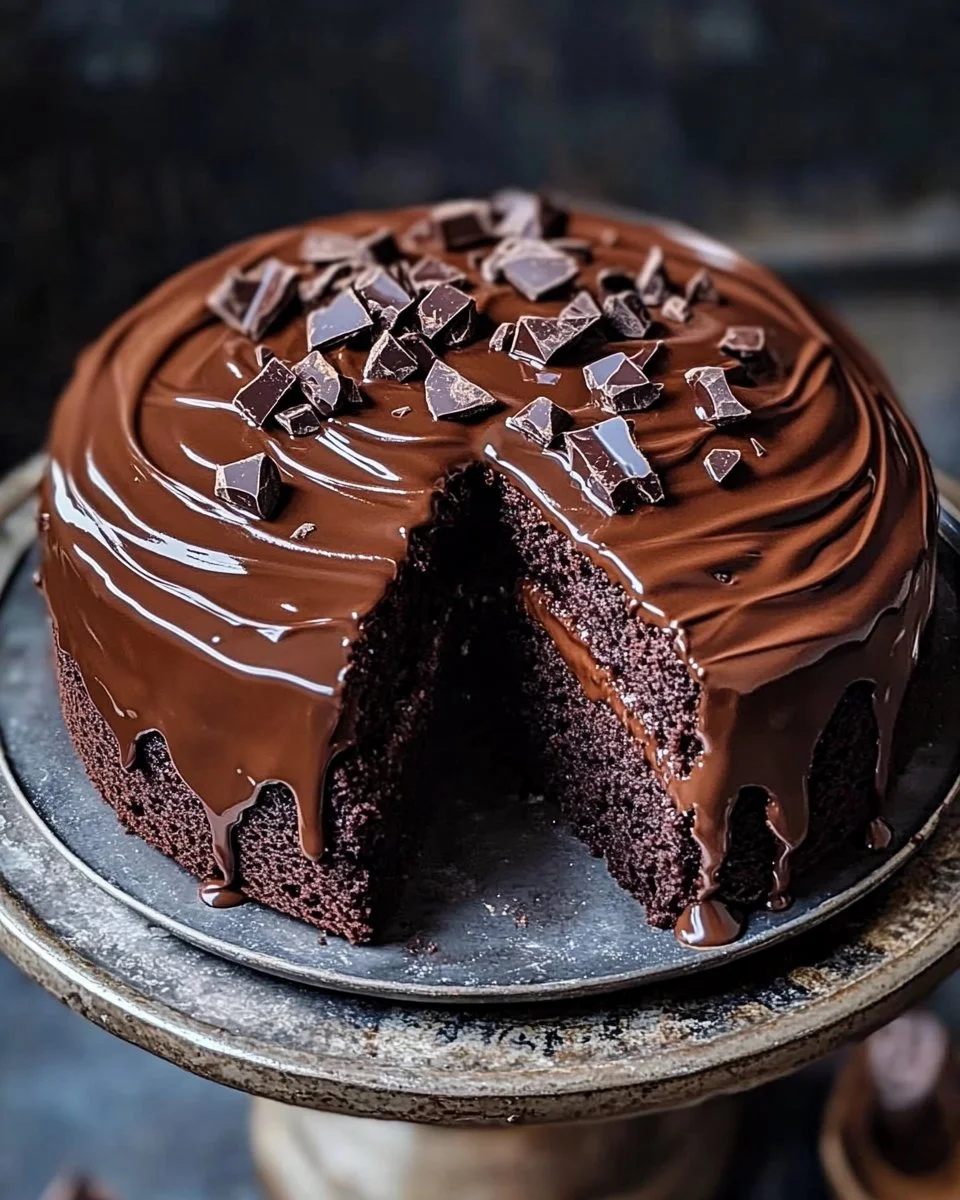 Super Moist Chocolate Cake with Chocolate Ganache
