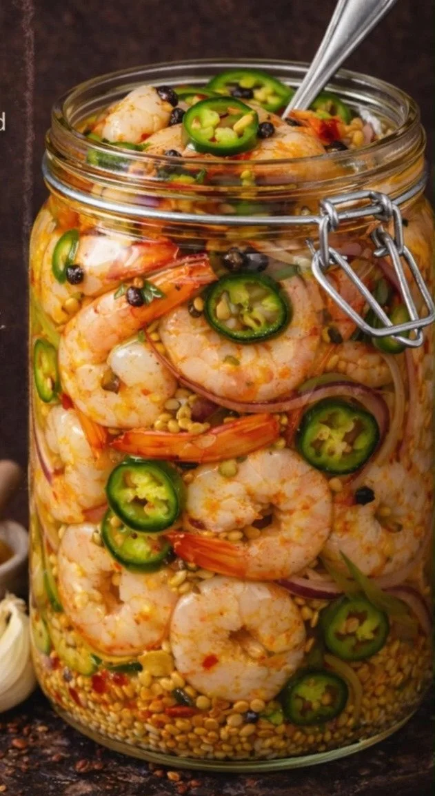 Sweet Heat Jalapeño Pickled Shrimp