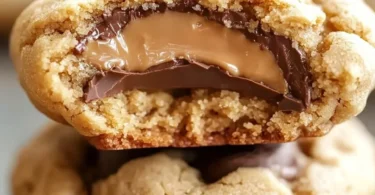 Triple Reese’s Peanut Butter Cookies featuring rich peanut butter and chocolate.