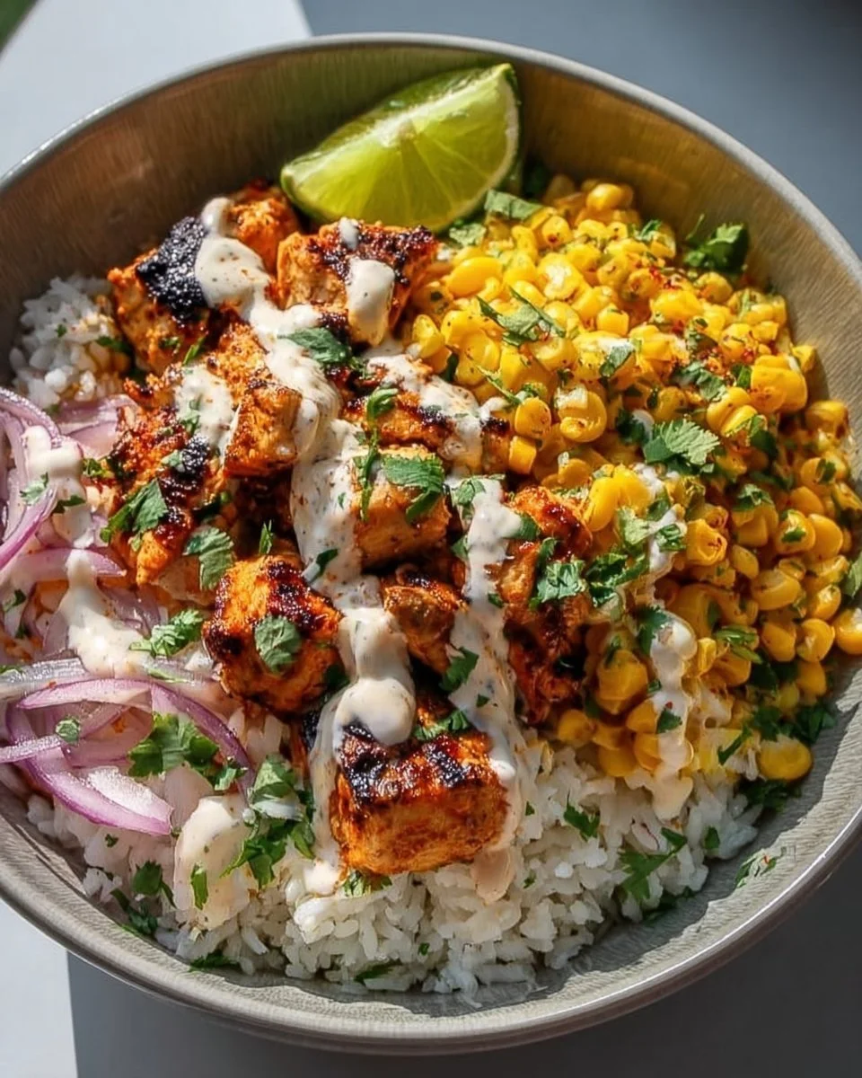 Vibrant rice bowl filled with colorful vegetables and rice