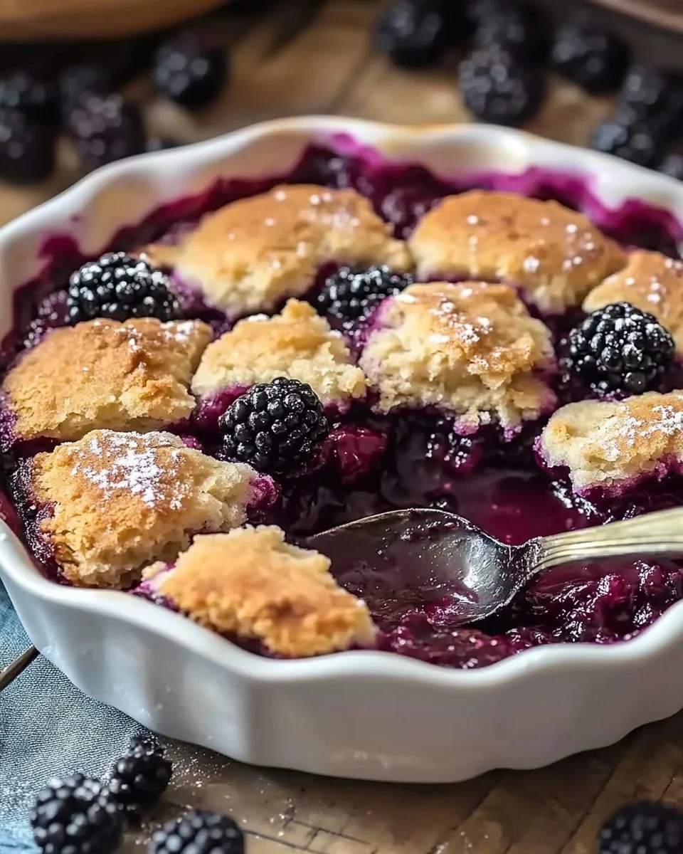 Warm & Sweet Blackberry Cobbler
