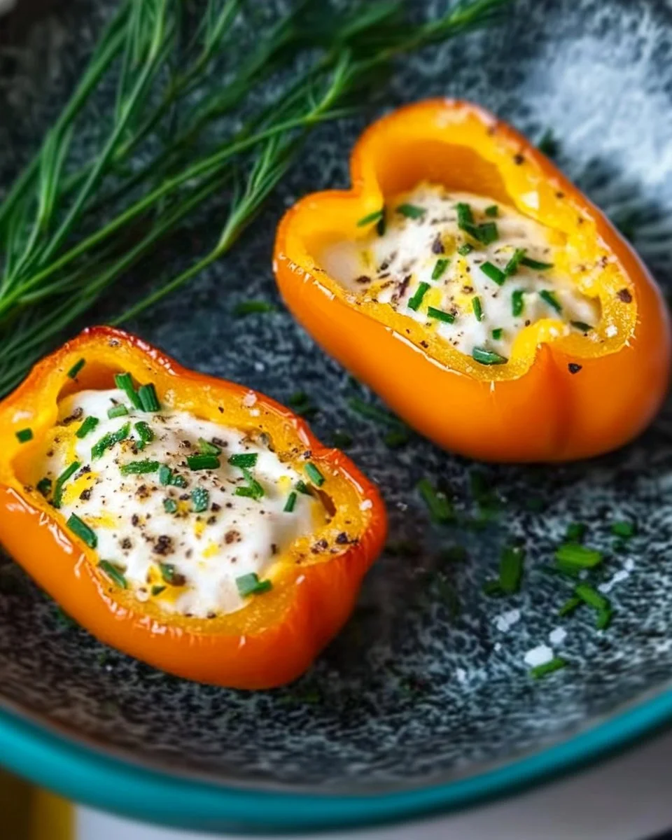 Zesty Cream Cheese Stuffed Mini Orange Peppers