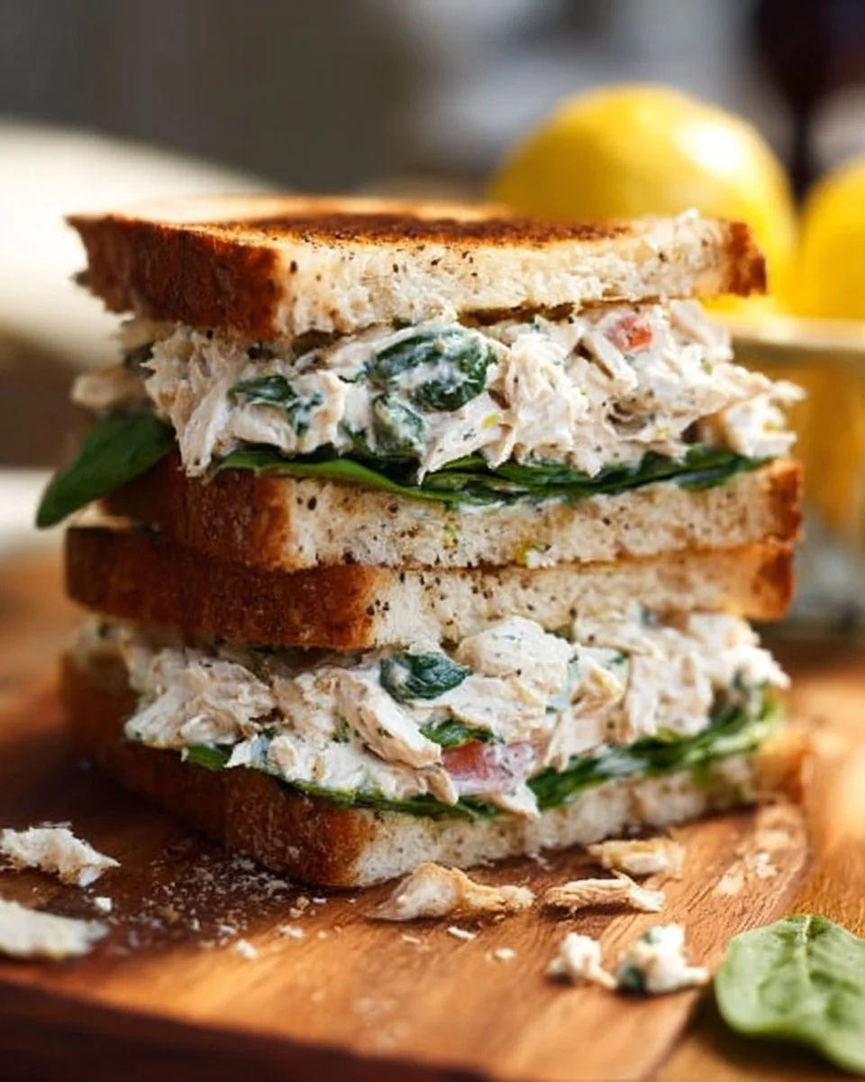 Delicious Lemon Basil Chicken Salad served in a bowl