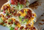 Delicious cheesy bacon ranch wraps served on a plate
