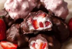 Delicious Chocolate Strawberry Yogurt Clusters ready to enjoy