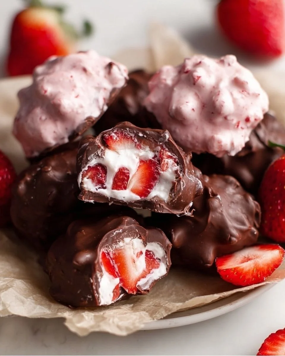 Chocolate Strawberry Yogurt Clusters (Viral Recipe!)