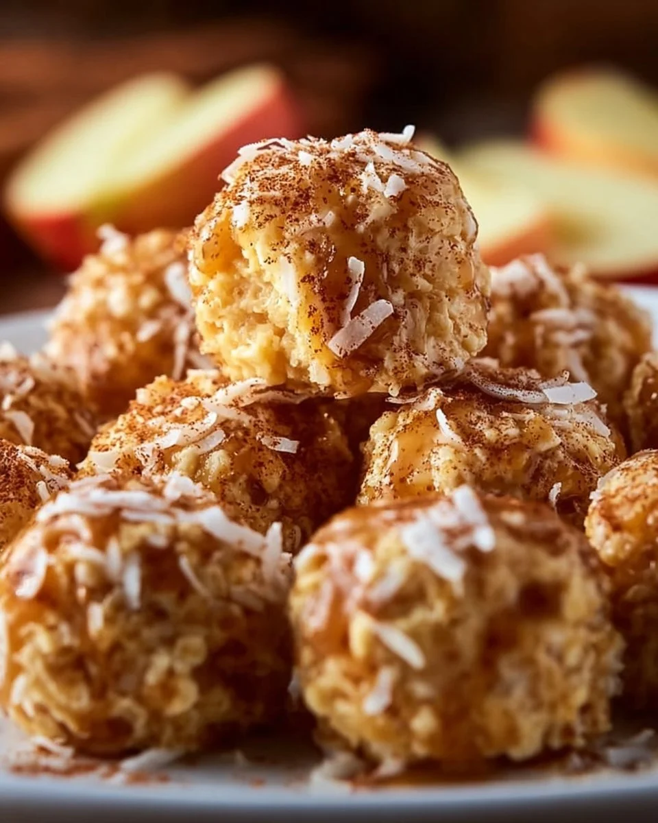 Cinnamon Apple Cottage Cheese Bites served on a plate with apple slices